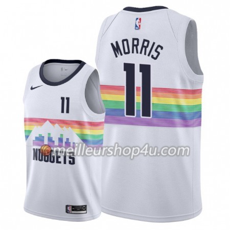 Maillot Basket Homme Denver Nuggets Monte Morris 11 2018-19 Nike City Edition Blanc Swingman